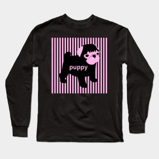 pink puppy,bulldog Long Sleeve T-Shirt